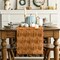 Caramel Soft Plush Faux Fur Jacquard Pumpkins Fall Table Runner, Seasonal Autumn Kitchen Dining Table Decoration for Home Party Decor 13x72 Inch